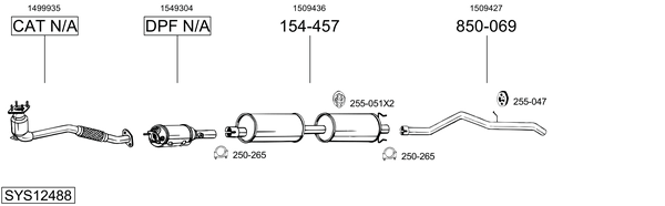 Sistema de gases de escape Ford TRANSIT Van