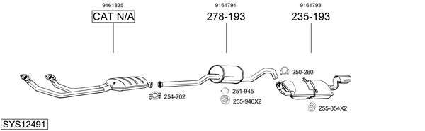 Sistema de gases de escape Volvo S90 I