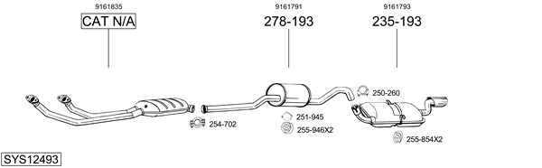 Sistema de gases de escape Volvo S90 I
