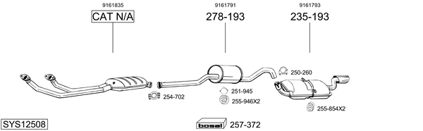 Sistema de gases de escape Volvo V90 I Estate