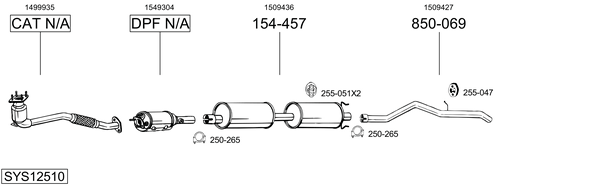 Sistema de gases de escape Ford TRANSIT Van