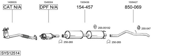 Sistema de gases de escape Ford TRANSIT Van