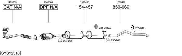 Sistema de gases de escape Ford TRANSIT Bus