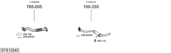 Sistema de gases de escape Alfa Romeo 156 Sportwagon