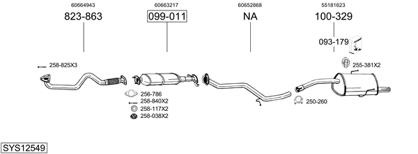 Sistema de gases de escape Alfa Romeo 156