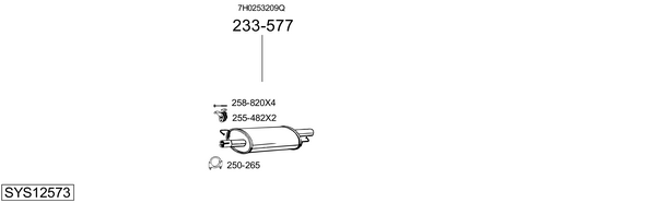 Sistema de gases de escape Vw TRANSPORTER T5 Bus