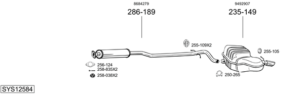 Sistema de gases de escape Volvo S60 I