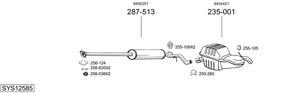 Sistema de gases de escape Volvo S80 I
