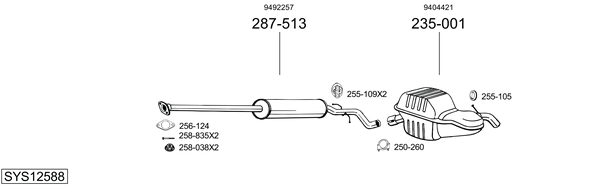 Sistema de gases de escape Volvo S80 I