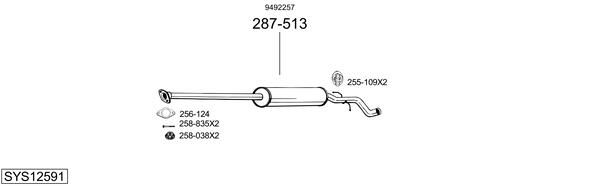 Sistema de gases de escape Volvo S80 I