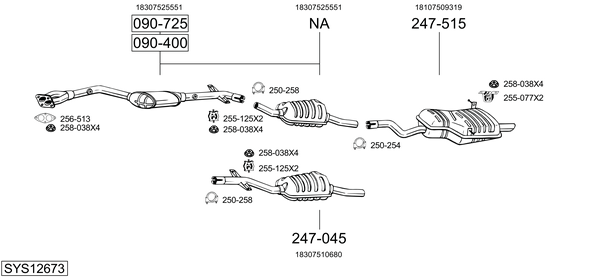 Sistema de gases de escape Bmw 3 Convertible