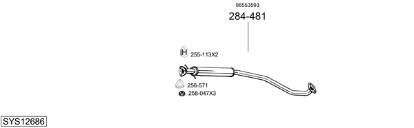 Sistema de gases de escape Chevrolet LACETTI