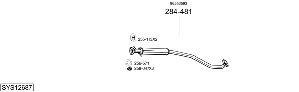 Sistema de gases de escape Chevrolet LACETTI