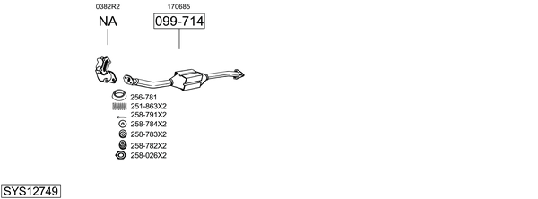 Sistema de gases de escape Citroën JUMPER I Platform/Chassis
