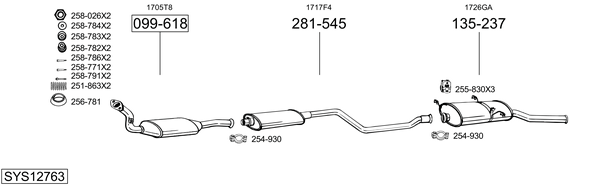 Sistema de gases de escape Citroën XSARA Break