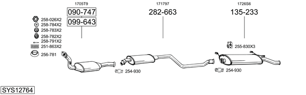 Sistema de gases de escape Citroën XSARA Coupe