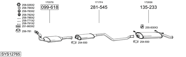 Sistema de gases de escape Citroën XSARA Coupe