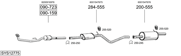 Sistema de gases de escape Dacia LOGAN