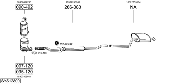 Sistema de gases de escape Mini MINI CLUBMAN