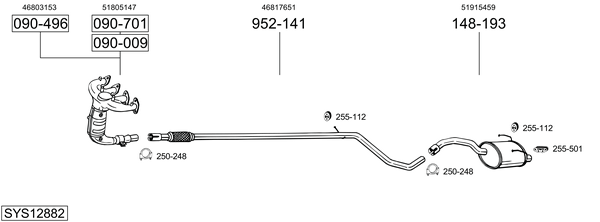 Sistema de gases de escape Fiat PANDA Hatchback Van