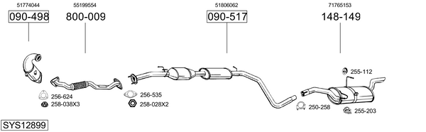 Sistema de gases de escape Fiat STILO