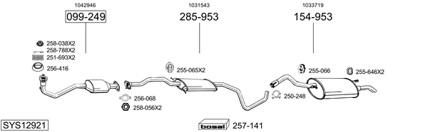 Sistema de gases de escape Ford ESCORT CLASSIC Turnier
