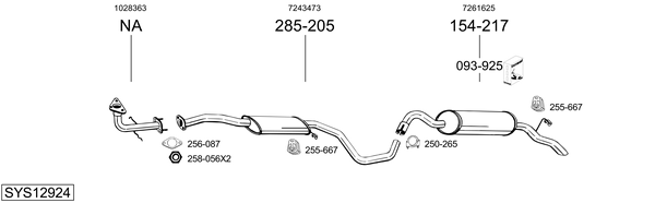 Sistema de gases de escape Ford ESCORT CLASSIC