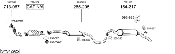 Sistema de gases de escape Ford ESCORT CLASSIC