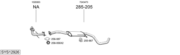 Sistema de gases de escape Ford ESCORT CLASSIC Turnier