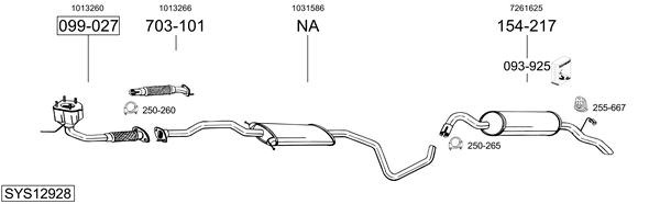 Sistema de gases de escape Ford ESCORT VI