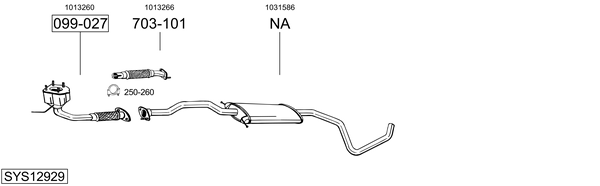 Sistema de gases de escape Ford ESCORT VI Saloon