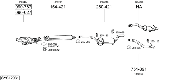Sistema de gases de escape Ford FOCUS C-MAX