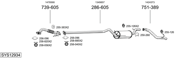 Sistema de gases de escape Ford FOCUS II