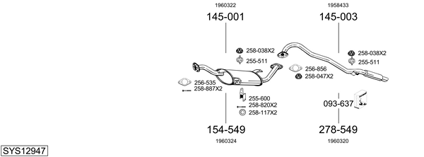 Sistema de gases de escape Ford MAVERICK