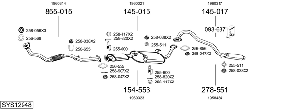 Sistema de gases de escape Ford MAVERICK