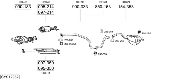 Sistema de gases de escape Ford MONDEO IV Saloon