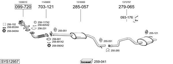 Sistema de gases de escape Ford MONDEO III