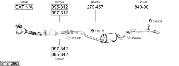 Sistema de gases de escape Ford TOURNEO CONNECT