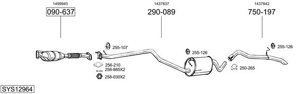 Sistema de gases de escape Ford TOURNEO CONNECT
