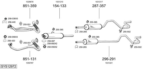 Sistema de gases de escape Ford TRANSIT Bus