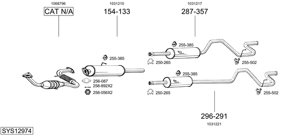 Sistema de gases de escape Ford TRANSIT Bus