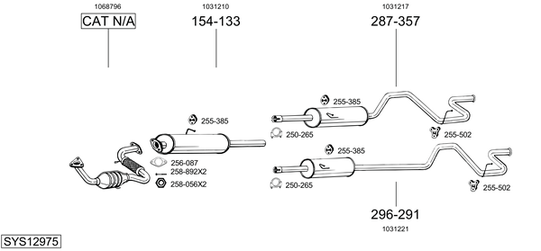 Sistema de gases de escape Ford TRANSIT Bus
