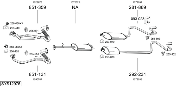 Sistema de gases de escape Ford TRANSIT Van