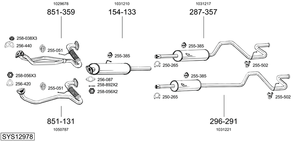 Sistema de gases de escape Ford TRANSIT Van
