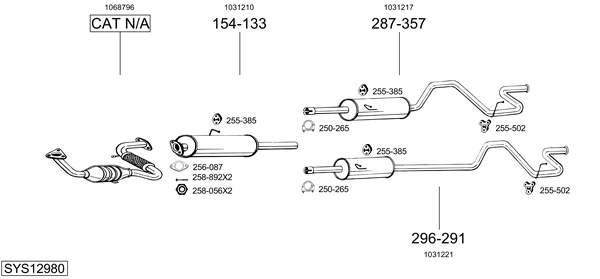 Sistema de gases de escape Ford TRANSIT Van