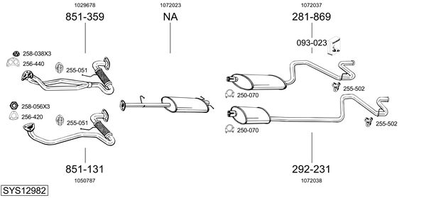Sistema de gases de escape Ford TRANSIT Platform/Chassis
