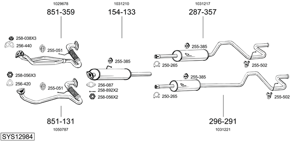 Sistema de gases de escape Ford TRANSIT Platform/Chassis