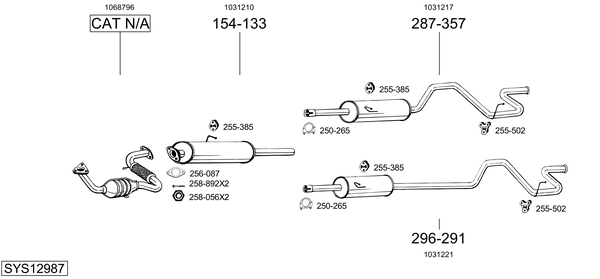 Sistema de gases de escape Ford TRANSIT Platform/Chassis