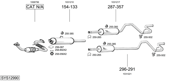Sistema de gases de escape Ford TRANSIT Platform/Chassis