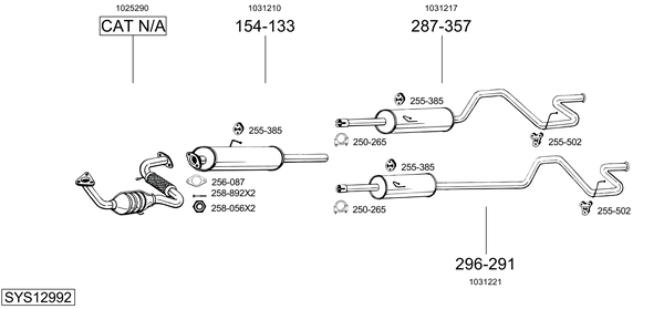 Sistema de gases de escape Ford TRANSIT Bus